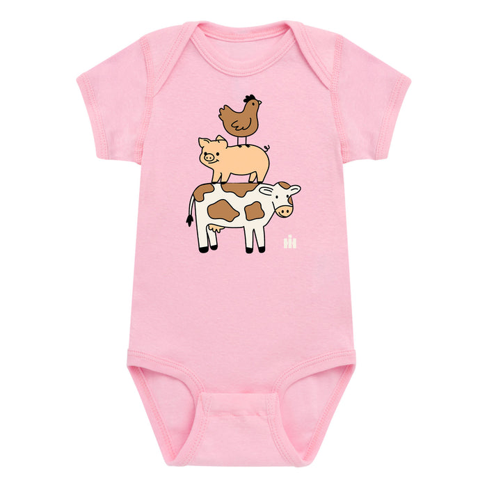 Farm Animals Stacked Infant One Piece
