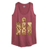 Patchwork Logo Womens Racerback Tank