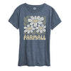 Farmall Retro Daisies Womens Plus Short Sleeve Tee