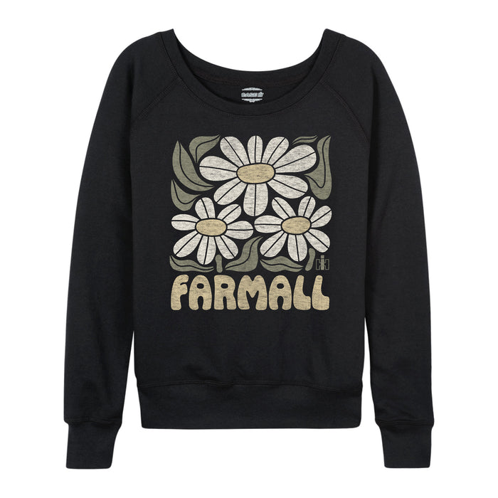 Farmall Retro Daisies Womens French Terry Pullover