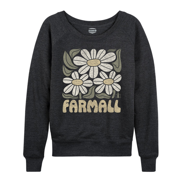 Farmall Retro Daisies Womens French Terry Pullover