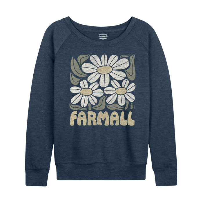 Farmall Retro Daisies Womens French Terry Pullover