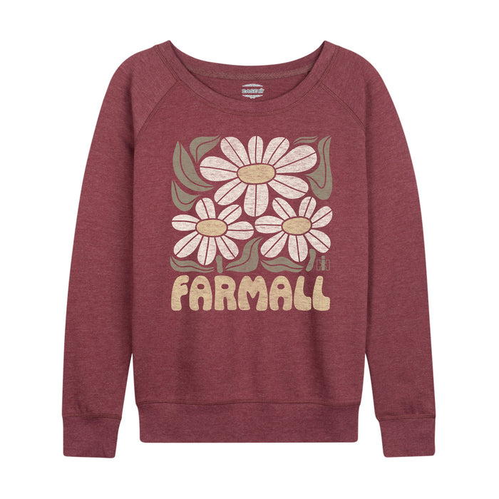 Farmall Retro Daisies Womens French Terry Pullover