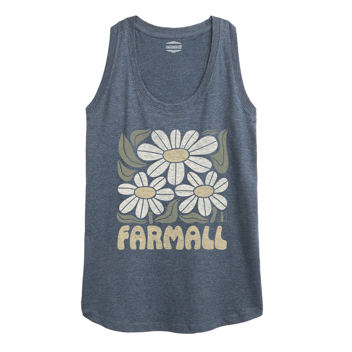 Farmall Retro Daisies Womens Racerback Tank