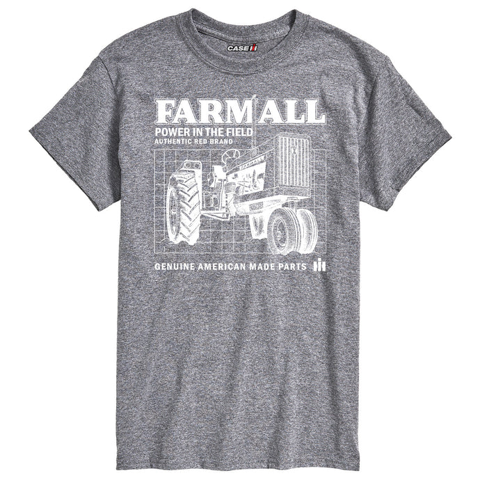 Farmall Schematic Mens Short Sleeve Tee