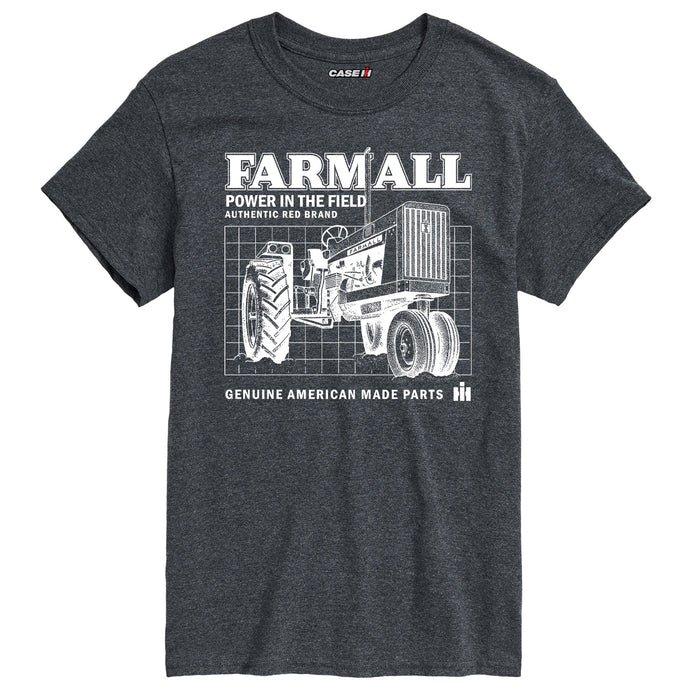 Farmall Schematic Mens Big and Tall Short Sleeve Tee