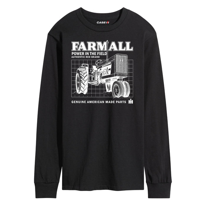 Farmall Schematic Mens Long Sleeve Tee