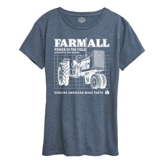 Farmall Schematic Womens Plus Short Sleeve Tee