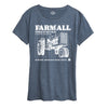 Farmall Schematic Womens Plus Short Sleeve Tee