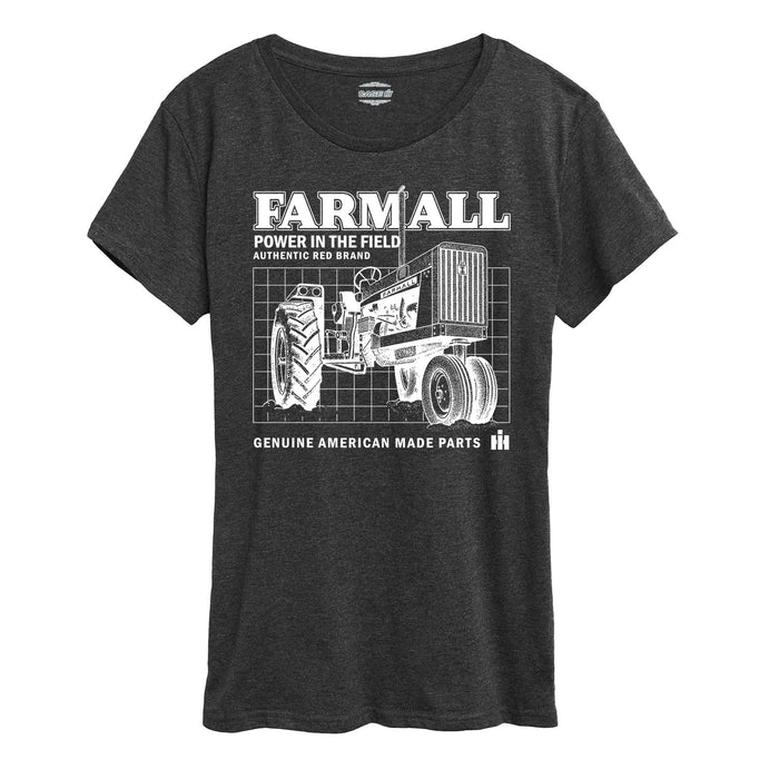 Farmall Schematic Womens Short Sleeve Tee