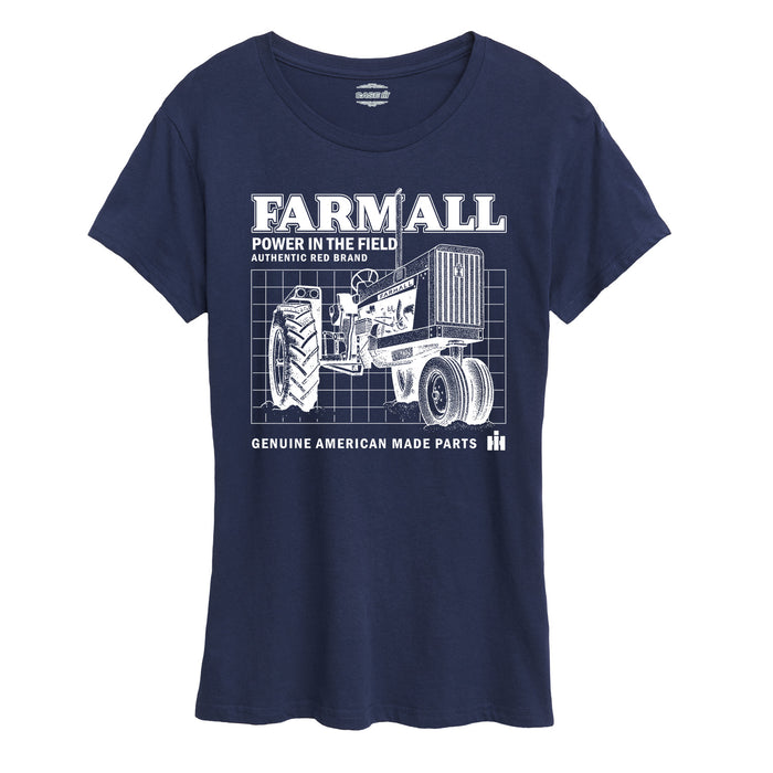 Farmall Schematic Womens Short Sleeve Tee