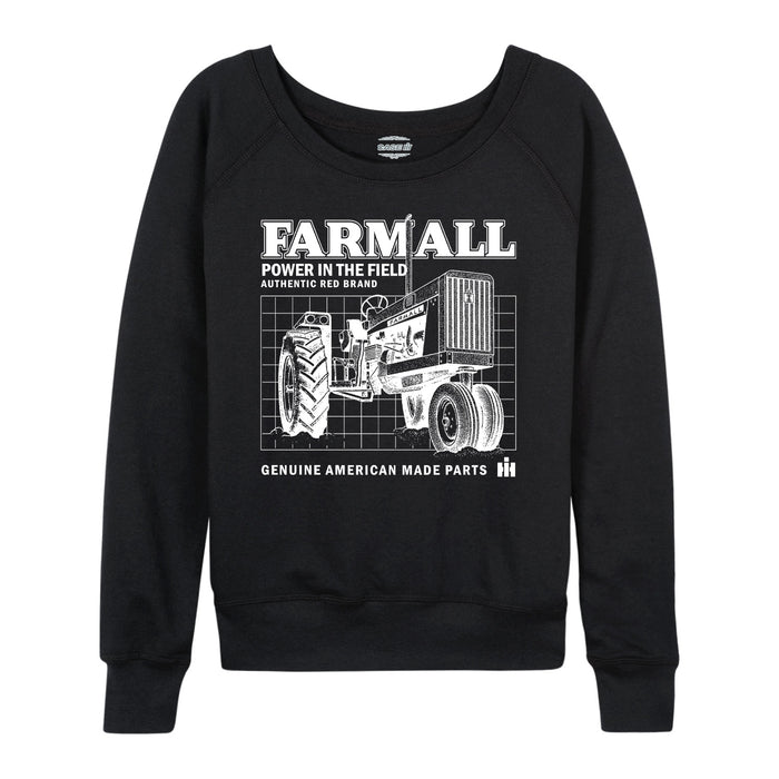 Farmall Schematic Womens French Terry Pullover