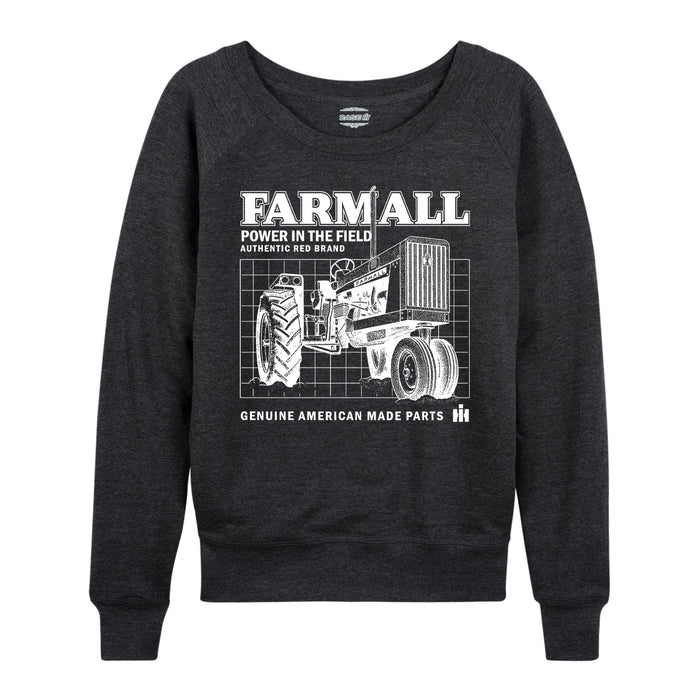 Farmall Schematic Womens French Terry Pullover