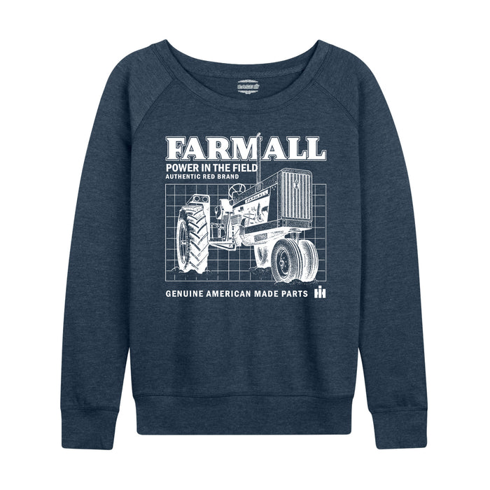 Farmall Schematic Womens French Terry Pullover