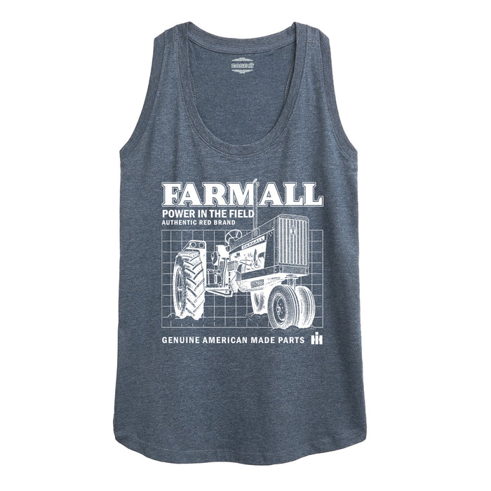 Farmall Schematic Womens Racerback Tank