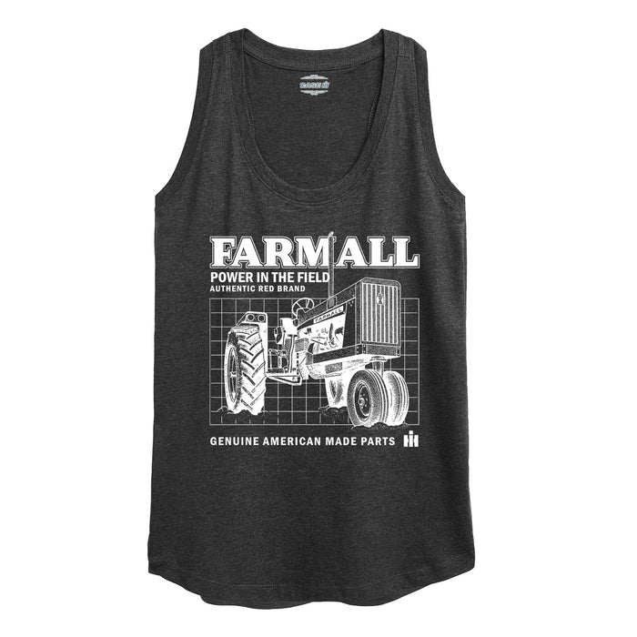 Farmall Schematic Womens Racerback Tank