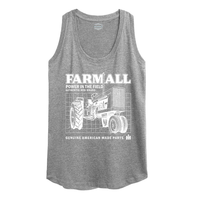 Farmall Schematic Womens Racerback Tank