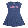 Case IH Scribble Logo Girls Fit and Flare Cap Sleeve Dress