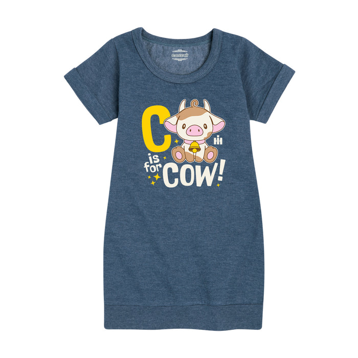 C Is For Cow Girls Fleece Dress