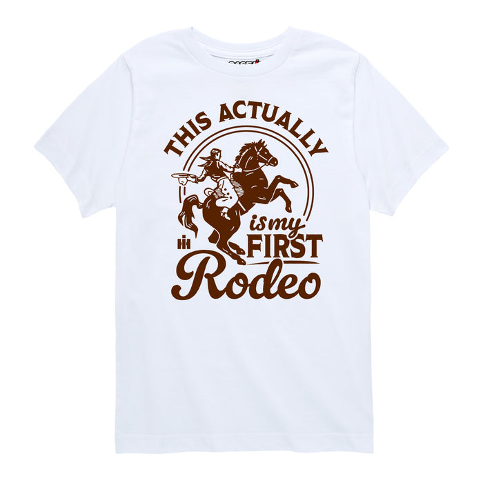 This Actually Is My First Rodeo Boys Short Sleeve Tee