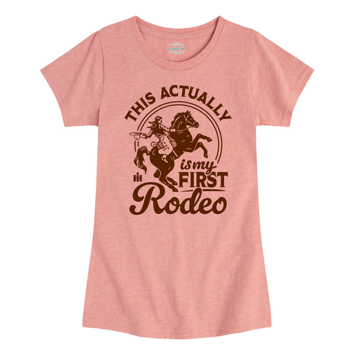 This Actually Is My First Rodeo Girls Short Sleeve Tee