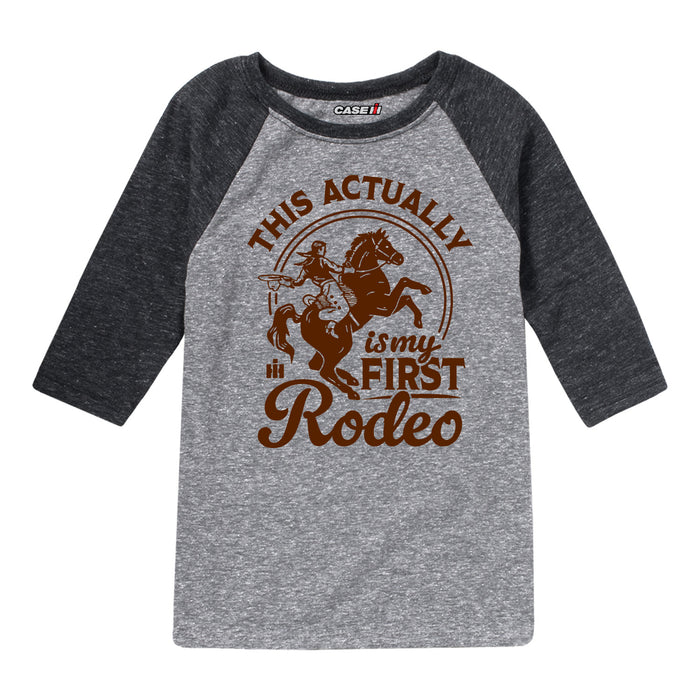 This Actually Is My First Rodeo Boys Raglan