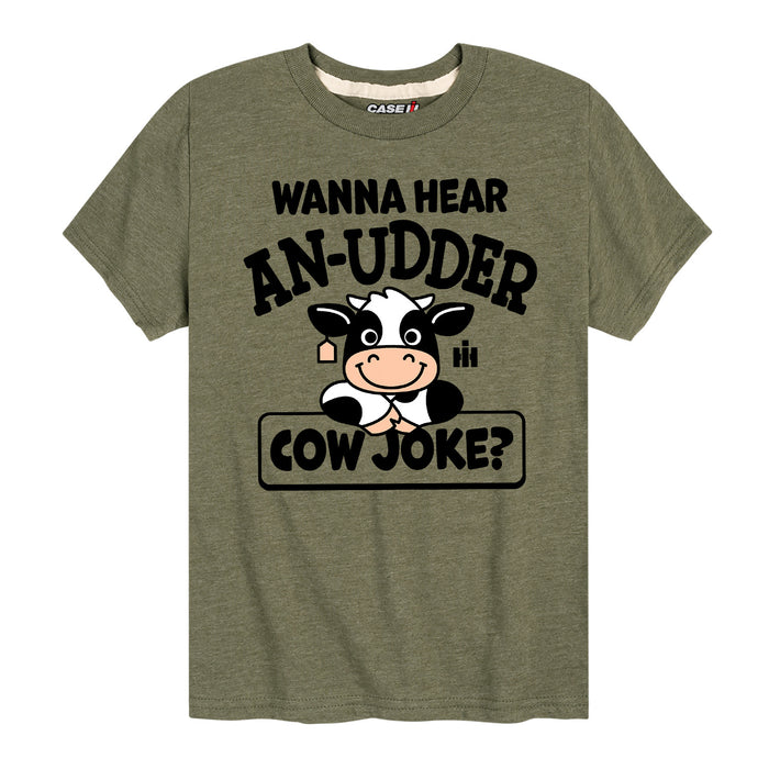 Wanna Hear An Udder Cow Joke Boys Short Sleeve Tee