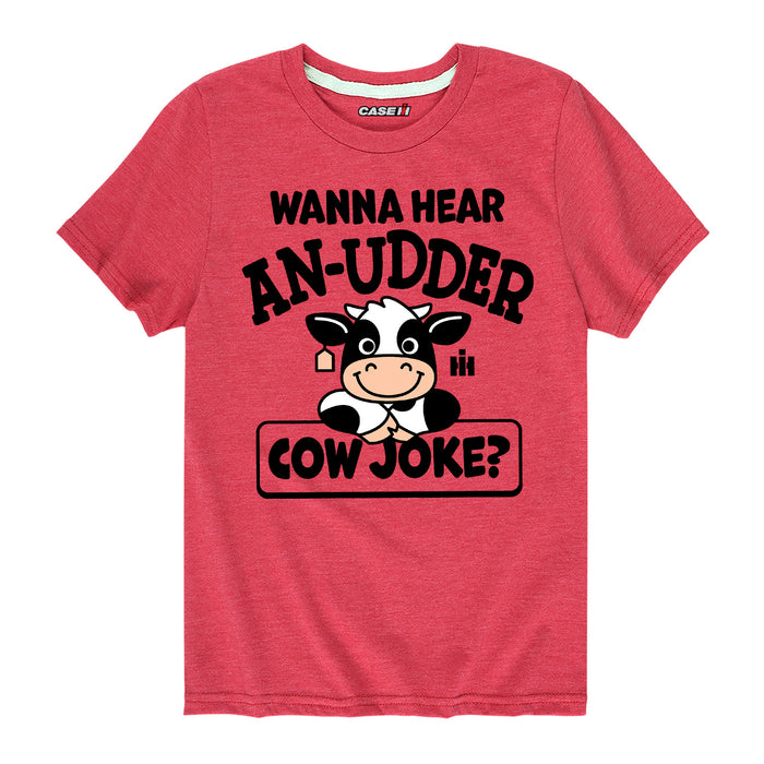 Wanna Hear An Udder Cow Joke Boys Short Sleeve Tee