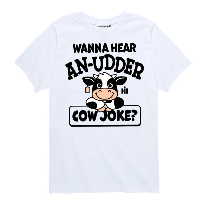 Wanna Hear An Udder Cow Joke Boys Short Sleeve Tee