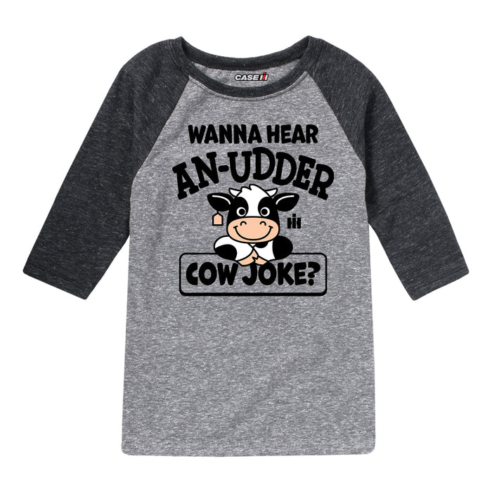 Wanna Hear An Udder Cow Joke Boys Raglan