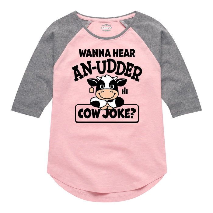 Wanna Hear An Udder Cow Joke Girls Raglan