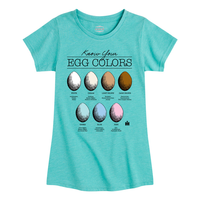 KNOW YOUR EGGS - Kids GIRLS FITTED SHORT SLEEVE TEE