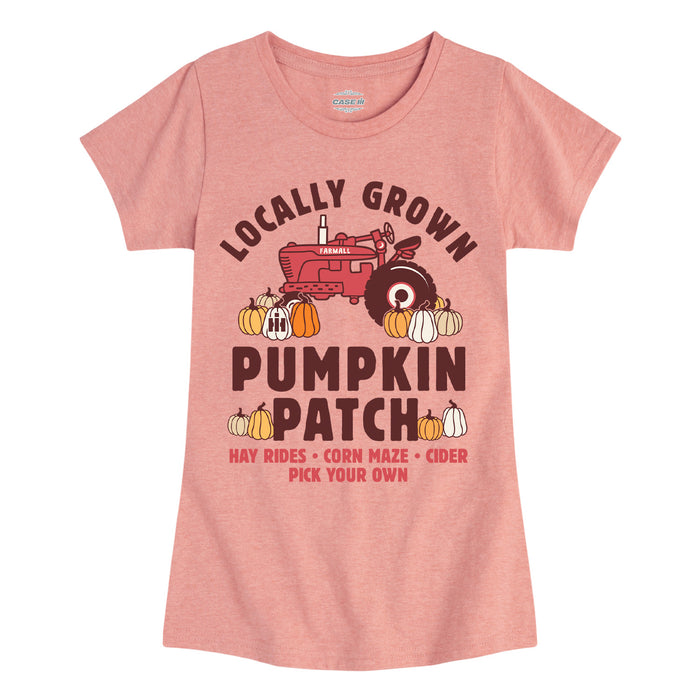 PUMPKIN PATCH FARMALL - Kids GIRLS FITTED SHORT SLEEVE TEE