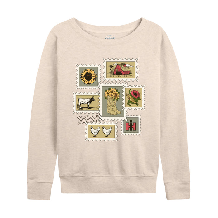 CNH Farm Stamps Womens French Terry Pullover