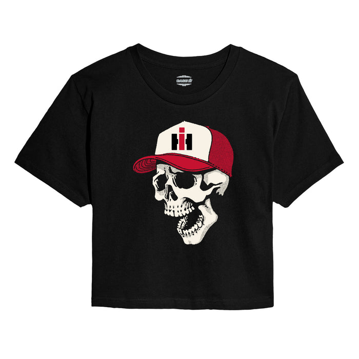 CNH Skull Hat Juniors Cropped Short Sleeve Tee