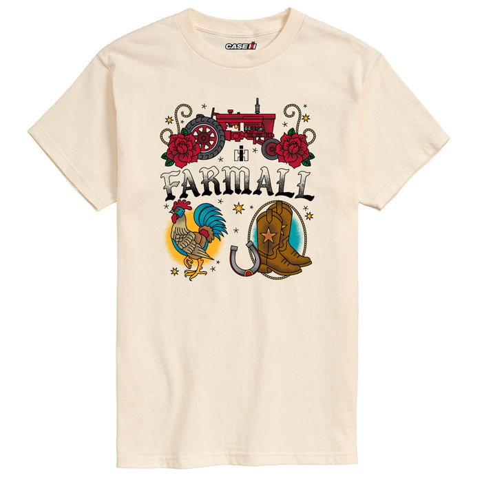 Farmall Flash Tattoo Mens Big And Tall Short Sleeve Tee