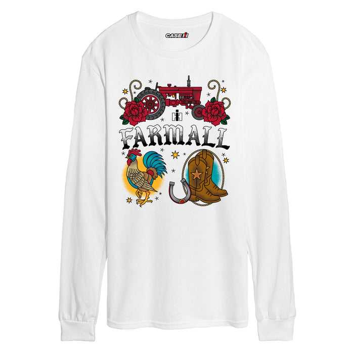 Farmall Flash Tattoo Mens Long Sleeve Tee