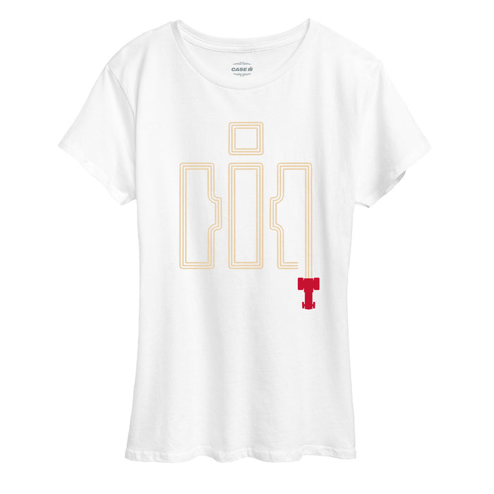 IH Tractor Tracks Womens Plus Short Sleeve Tee