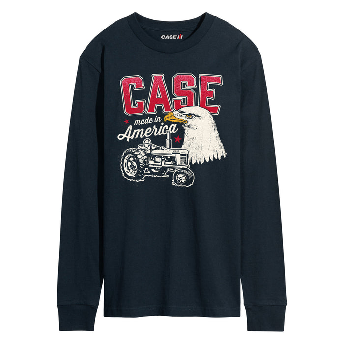 Retro Case Old Abe And Tractor Mens Long Sleeve Tee