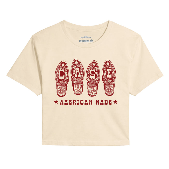 Case IH - Boots - Juniors Cropped Short Sleeve Tee
