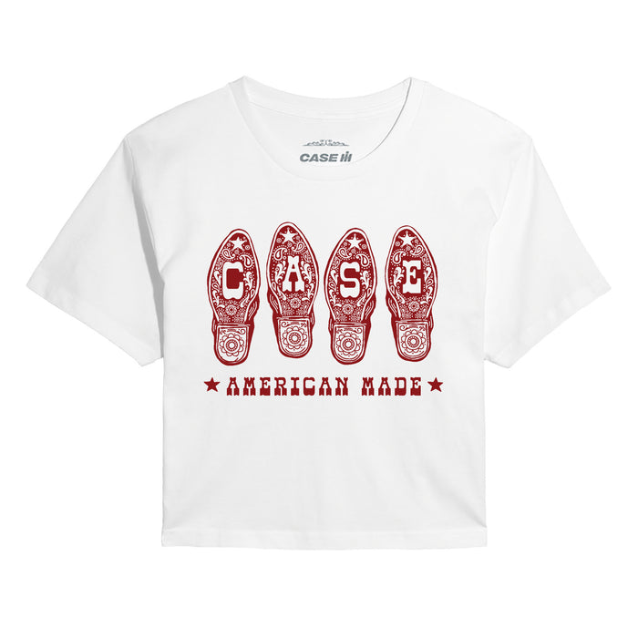 Case IH - Boots - Juniors Cropped Short Sleeve Tee