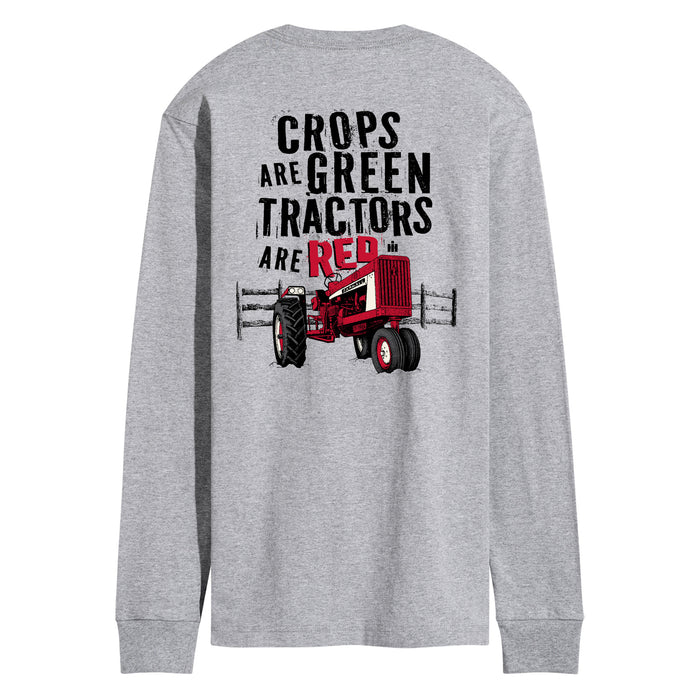 Case IH - Crops Green Tractors Red - Men's Long Sleeve Tee