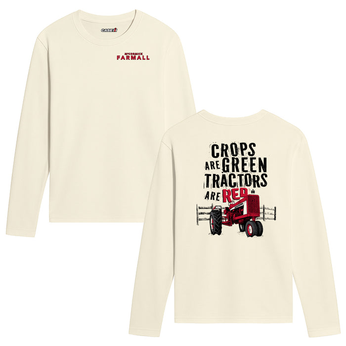 Case IH - Crops Green Tractors Red - Men's Long Sleeve Tee