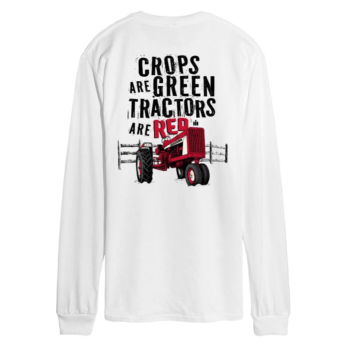 Case IH - Crops Green Tractors Red - Men's Long Sleeve Tee