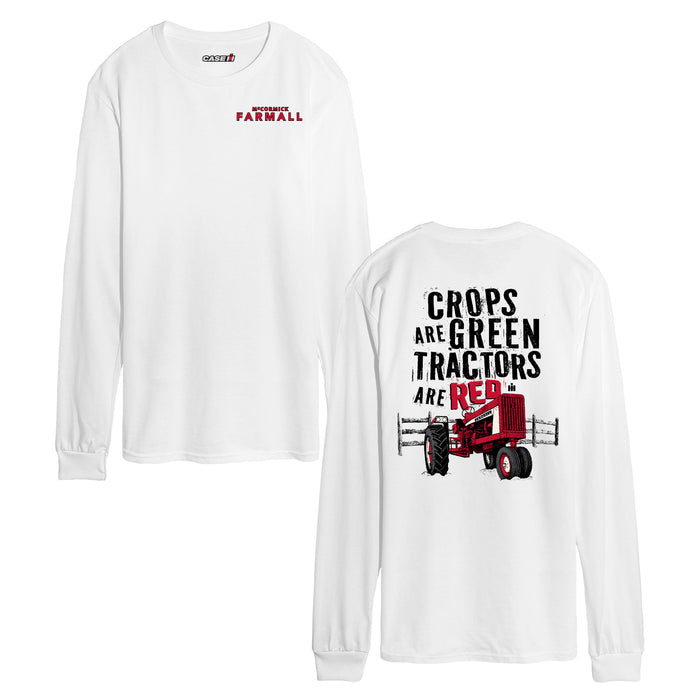 Case IH - Crops Green Tractors Red - Men's Long Sleeve Tee