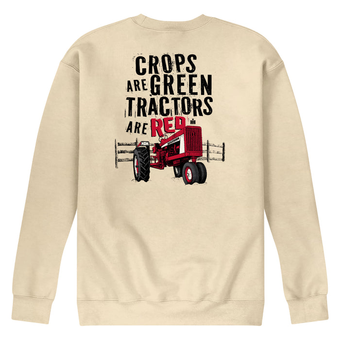 Case IH - Crops Green Tractors Red - Men's Crew Fleece