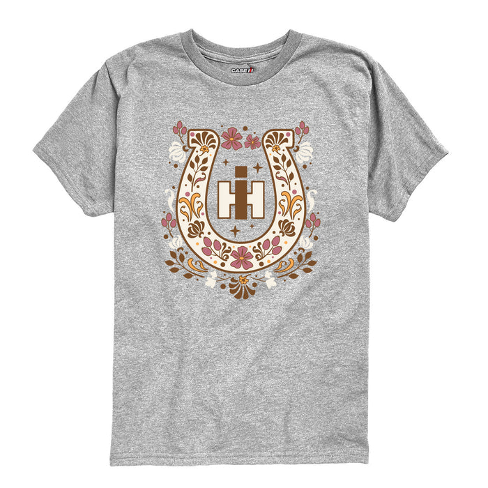 Case IH - Fall Floral Horseshoe - Toddler Short Sleeve Tee