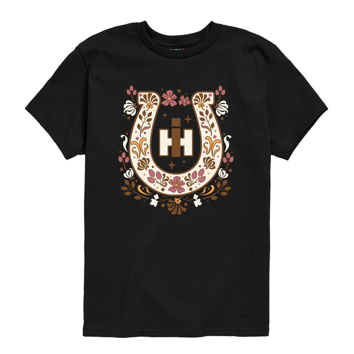Case IH - Fall Floral Horseshoe - Toddler Short Sleeve Tee