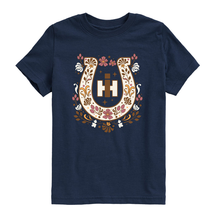 Case IH - Fall Floral Horseshoe - Toddler Short Sleeve Tee