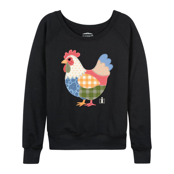 Case IH - Patchwork Chicken - Women's French Terry Long Sleeve Pullover